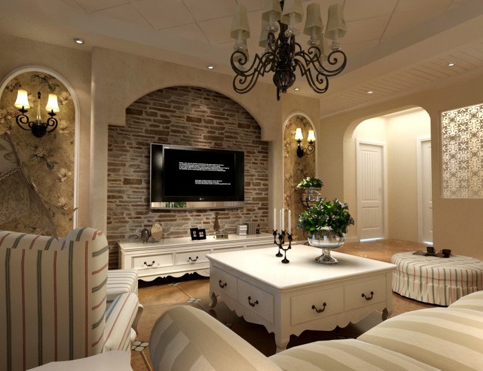 鸿图装饰—融科林语110平米欧式田园效果图