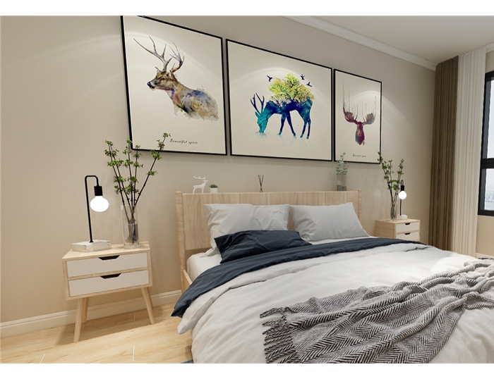 威海昌鸿小区79平-现代简约家装设计效果图