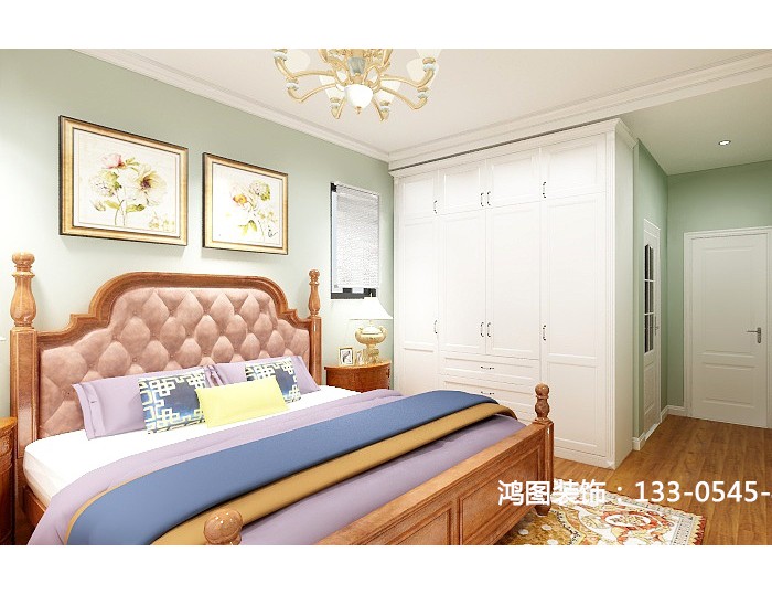 佰和悦府126平米现代美式风格装修案例