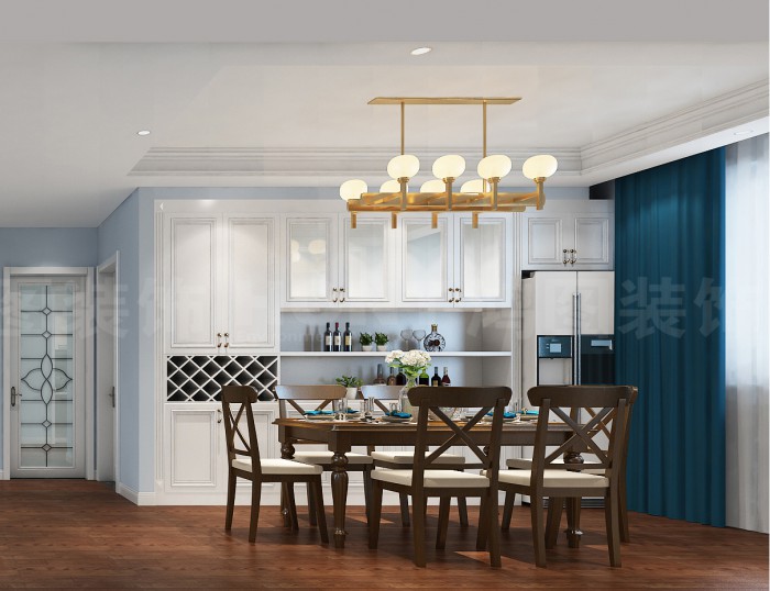 【佰和悦府】143平米美式风格整装案例—烟台
