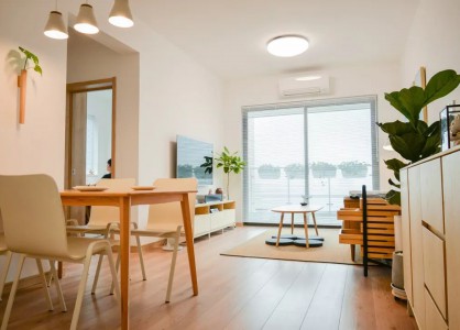 64㎡日式二居室，简单中透露出的美好，木色加白色更温馨！