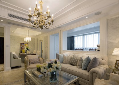 烟台装饰设计案例分享：流离在法式格调的浪漫，纯粹而美丽