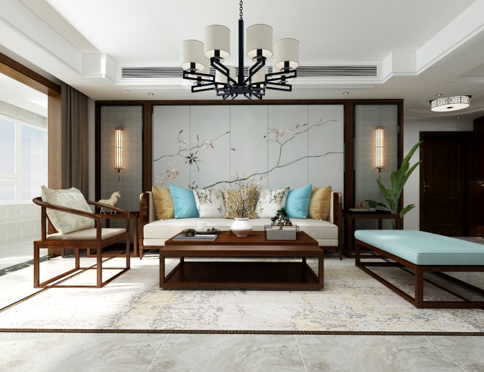 和达璟城167㎡新中式装修效果图