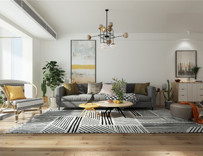 仟佰墅121㎡现代风格装修效果图