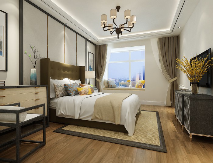 烟台万达华府现代中式——226平米大宅设计案例