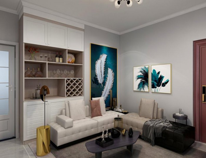 阳光邑上62㎡北欧风格装修效果图