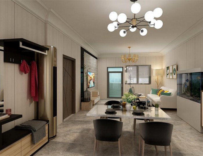星雨华府119㎡现代简约风格装修效果图