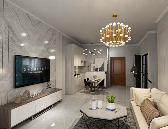 星雨华府89㎡现代简约风格装修效果图