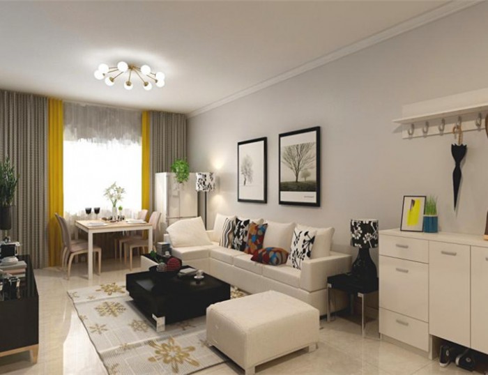 黄家沟65㎡北欧风格装修效果图