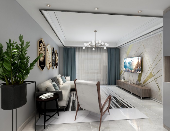 天一仁和天境129㎡现代简约风格装修效果图