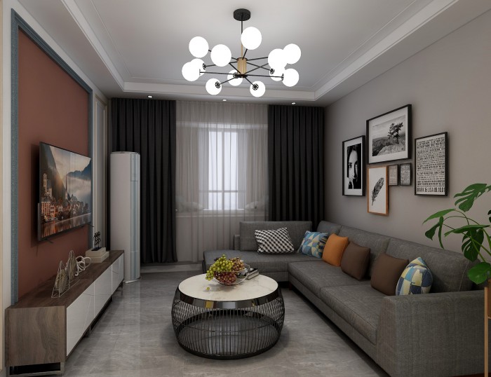 水发润城汀园96㎡简欧风格装修效果图