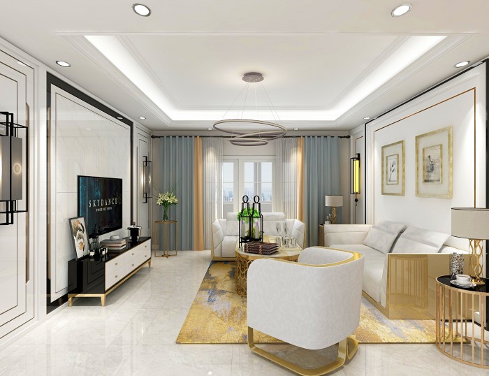水发润城125㎡现代轻奢风格装修效果图